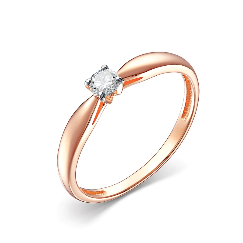 Кольцо для девушки золотое с бриллиантом